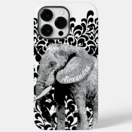 Personalized Elephant Damask iPhone 6 case