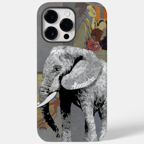 Personalized Elephant Damask iPhone 7 case