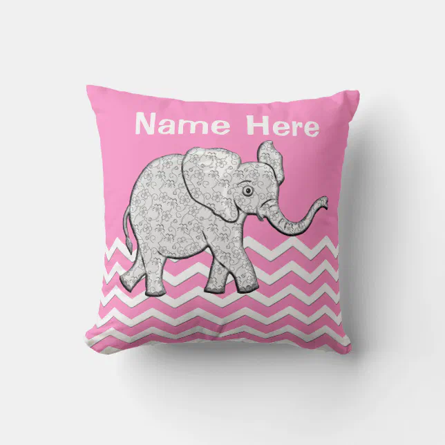 Personalized Elephant Gifts for Baby Girls Pillow Zazzle