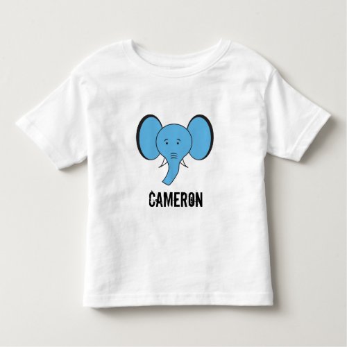 Personalized elephant Illustration Toddler T_shirt