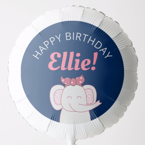 Personalized Elephant Large Birthday Balloons