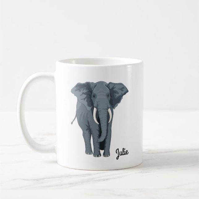 Personalized Elephant Mug (Left)