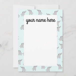 Personalized Elephant Notecards