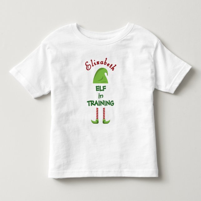 Personalized Elf in Training  Toddler T-shirt (Front)