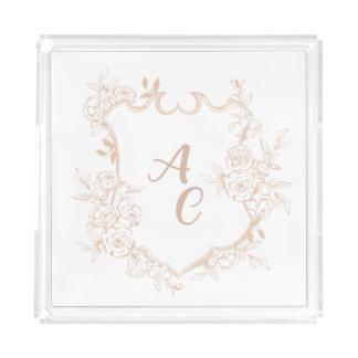 Personalized Emblem Crest Acrylic Tray