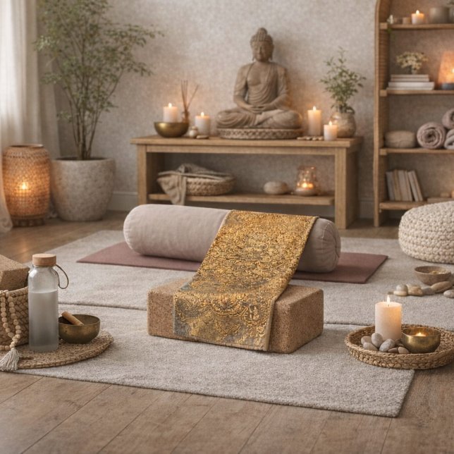 Personalized Embossed Mandala | Elegant Boho Sport Hand Towel (Creator Uploaded)