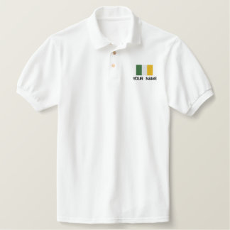 Personalized Embroidered Irish Flag Polo Shirt