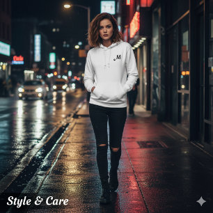 Personalized Embroidered Monogram Women's Embroidered Hoodie