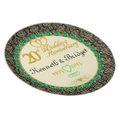 PERSONALIZED Emerald 20th Anniversary Plate (Right Side)