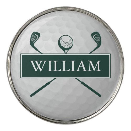Personalized Emerald Green Golf Ball Classic Golf Ball Marker