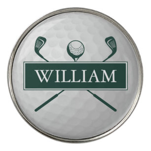 Personalized Emerald Green Golf Ball Classic Marker