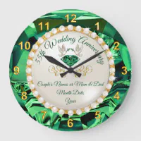 Personalized Elegant Wedding Gifts for Couples Large Clock, Zazzle