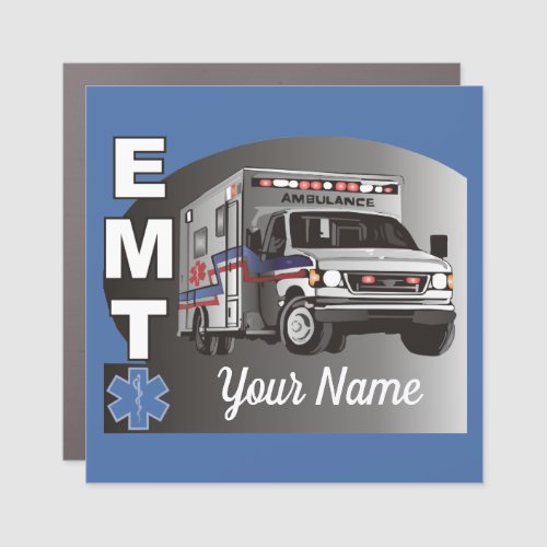 Personalized Emergency Medical Technician EMT Car Magnet