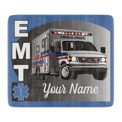 Personalized Emergency Medical Technician EMT Cutting Board