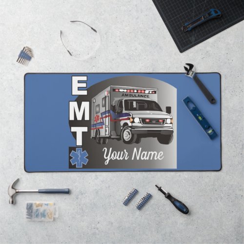Personalized Emergency Medical Technician EMT Desk Mat