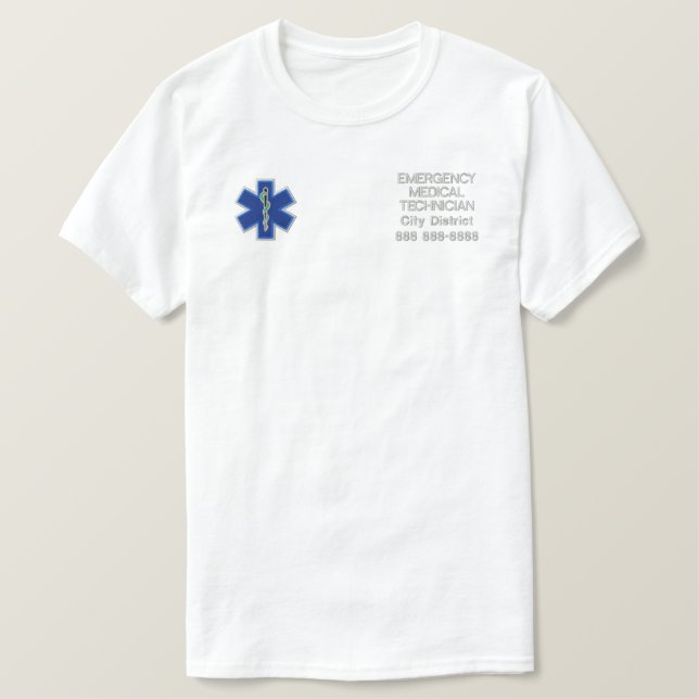 Personalized Emergency Medical Technician EMT Embroidered Jacket (Design Front)