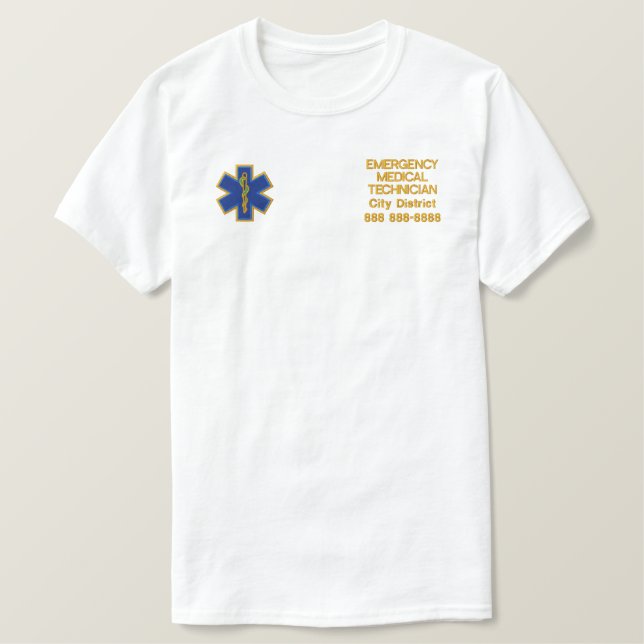Personalized Emergency Medical Technician EMT Embroidered Jacket (Design Front)