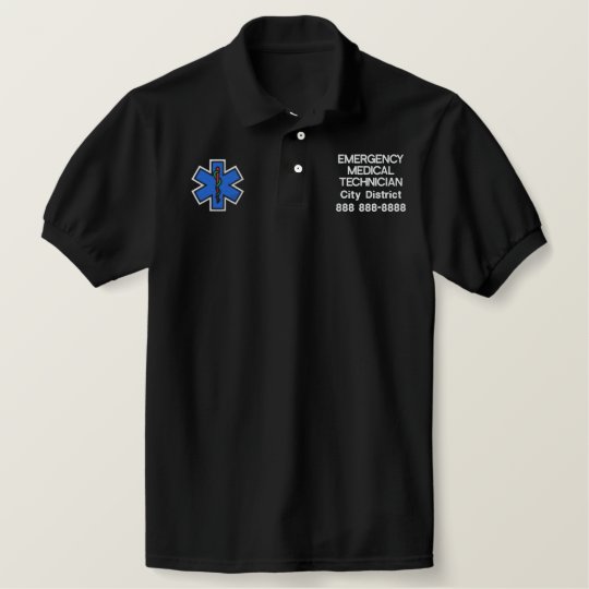 Personalized Emergency Medical Technician EMT Embroidered Polo Shirt ...