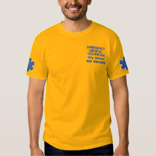 Personalized Emergency Medical Technician EMT Embroidered T-Shirt