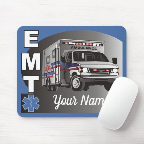 Personalized Emergency Medical Technician EMT Mouse Pad
