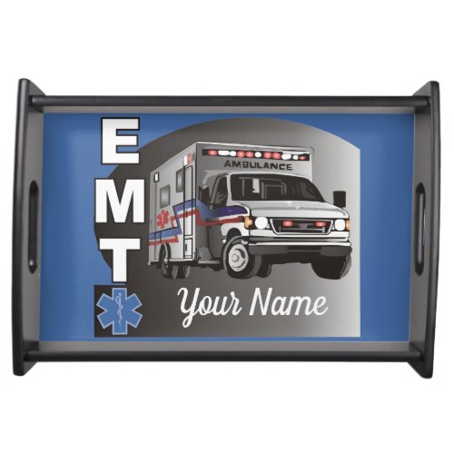 Personalized Emergency Medical Technician EMT Serving Tray