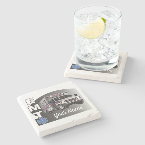 Personalized Emergency Medical Technician EMT Stone Coaster