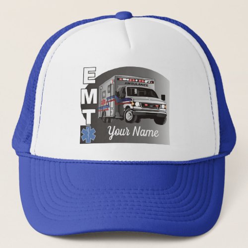 Personalized Emergency Medical Technician EMT Trucker Hat