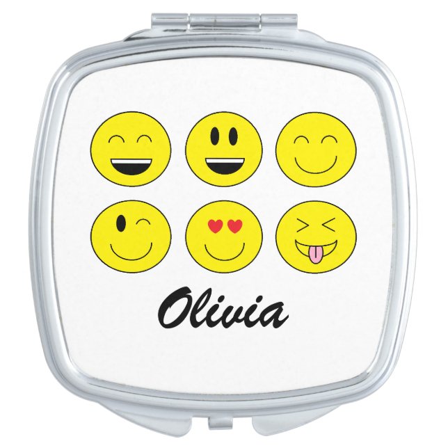 Personalized Emoji Compact Mirror (Front)