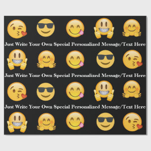 Personalized Emoji Text/Message Wrapping Paper