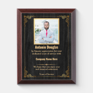 Personalized Employee Appreciation & custom photo Award Plaque