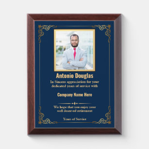 Personalized Employee Appreciation & custom photo Award Plaque