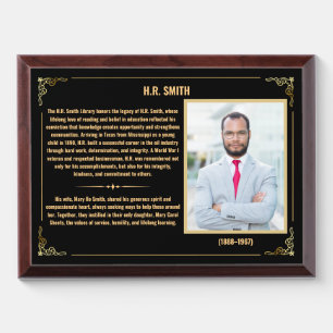 Personalized Employee Appreciation & custom photo Award Plaque