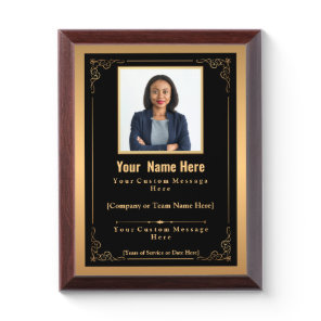 Personalized Employee Appreciation & Custom photo Award Plaque
