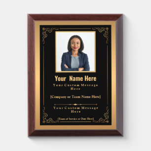 Personalized Employee Appreciation & Custom photo Award Plaque