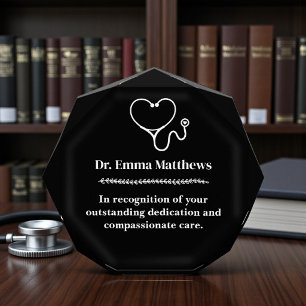 Personalized Employee - For Doctor Black Acrylic Award