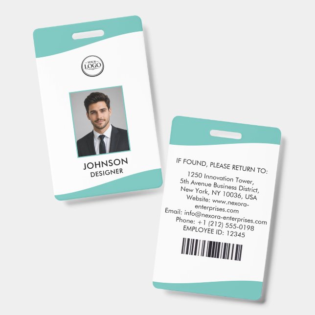 Personalized employee id Badge (Front & Back)