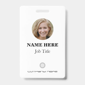 Personalized Employee ID Badge with Photo, Logo, a