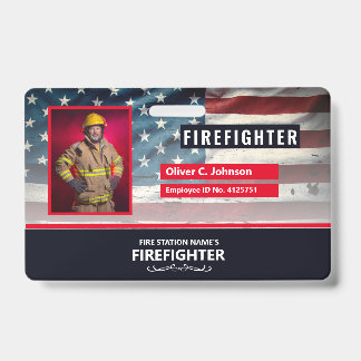 Personalized Employee ID Card - Photo, Barcode, Badge