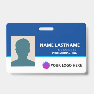 Personalized Employee ID Card - Photo, Barcode, Badge