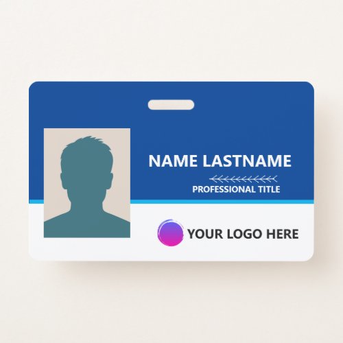 Personalized Employee ID Card _ Photo Barcode Badge
