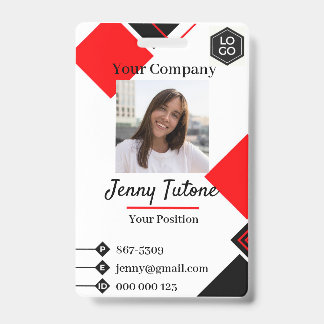 Personalized Employee Logo & Photo ID Badge