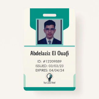 Personalized Employee Logo & Photo ID Badge