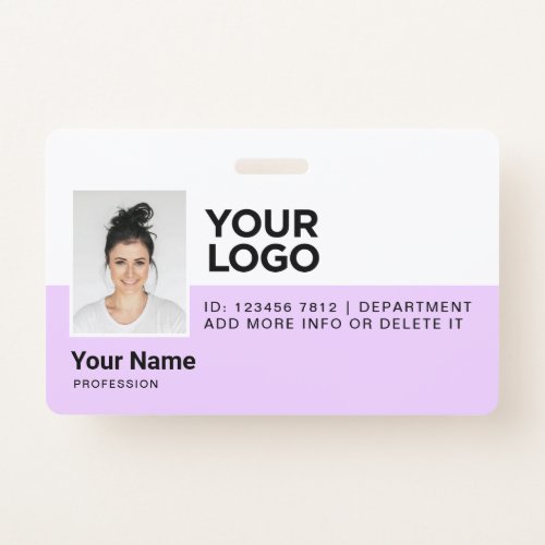 Personalized Employee Modern Photo ID Security Badge
