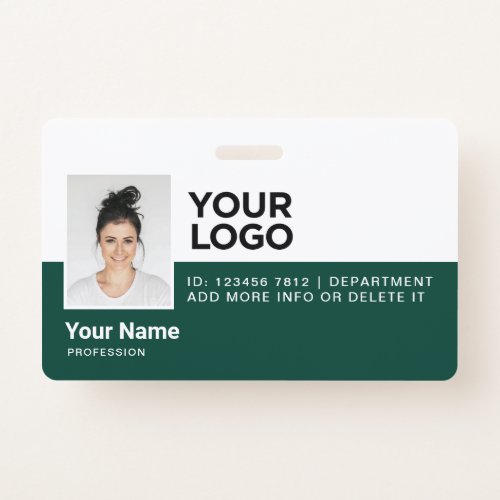 Personalized Employee Modern Photo ID Security Badge