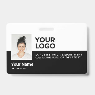 Personalized Employee Modern Photo ID Security Badge