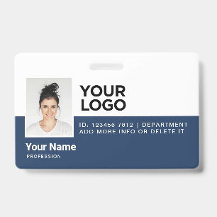 Personalized Employee Modern Photo ID Security Badge
