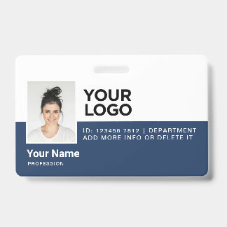 Personalized Employee Modern Photo ID Security Badge