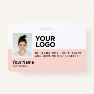 Personalized Employee Modern Photo ID Security Badge