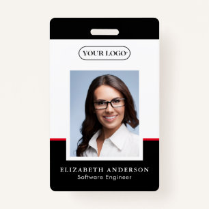 Personalized Employee Name Photo Logo ID Badge