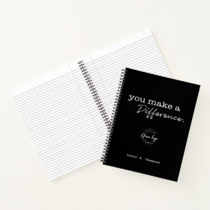 Personalized Employee Name You Make a difference Notebook